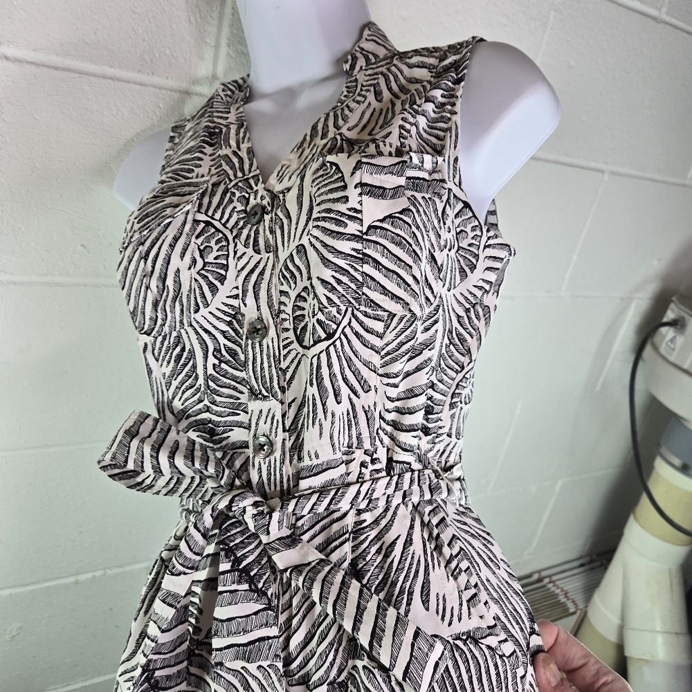 Whbm Seashell Nautilus Nautical Button Up Sleevel… - image 3